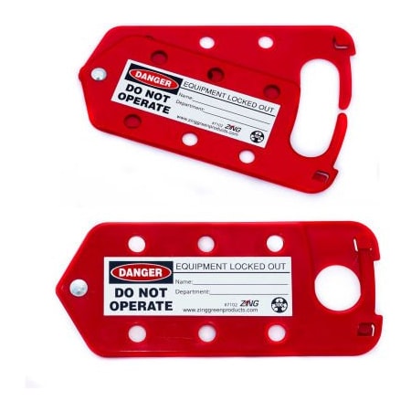 Zing ZING RecycLockout Lockout Tagout Hasp and Tag Combination, Recycled Plastic, 7102 7102